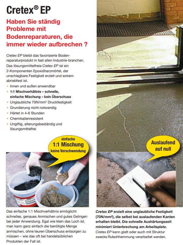 Superbond Cretex EP - Unglaubliche 70 N/mm² Druckfestigkeit 10Kg