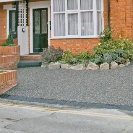 Superbond Pebbletex – Harzgebundener Steinteppich (Silberner Granit, 12 m² Set)